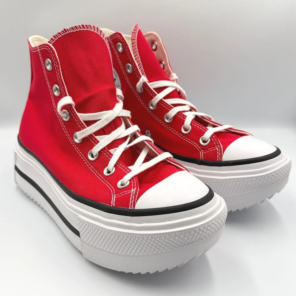 Converse Chuck Taylor All Star Lift Double Stack Women 10 Red A15542C **NEW** - Picture 8 of 12